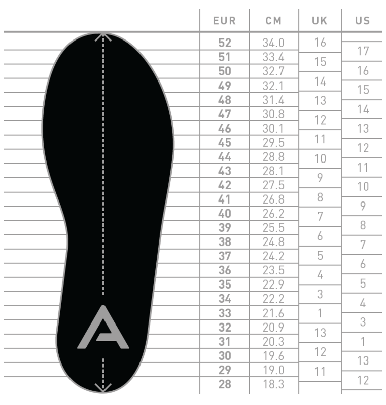 Nordic Backcountry Telemark Ski Boot Size Conversion Charts Depository ...